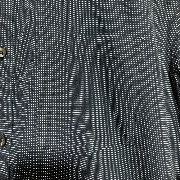 Park Avenue Slim Fit Dress Shirt - 16.5”/42cm, Navy Grid Pattern, 100% Cotton - Picture 11 of 11